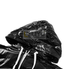 1 Set EVA Rainwear Fashion Zipper Design Rainwear Suit Wear-resistant Hooded Split Raincoat