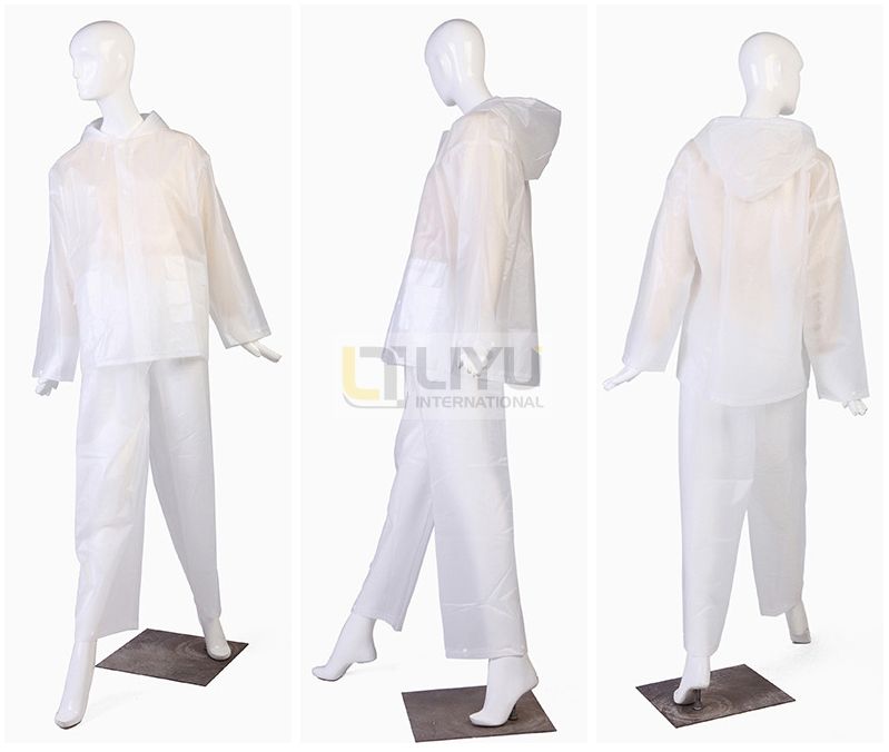EVA Electric Raincoat Rain Pants Set Outdoor Cycling Adult Split Fashion Transparent Raincoat