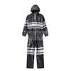 1 Set EVA Rainwear Fashion Zipper Design Rainwear Suit Wear-resistant Hooded Split Raincoat