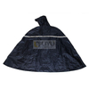 Adult Polyester Rain Ponchos with Hood Waterproof Dark Blue Ponchos with Reflective Strip