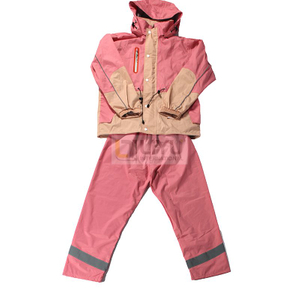 Raincoat Women's Set Pink Split Fishing Raincoat Full Body Stormproof Riding Adult Raincoat Outdoor