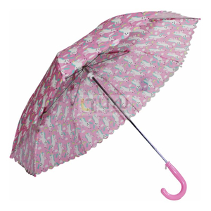 Kids Umbrella for Boys & Girls, Features Rainproof Canopy and Curved Handle for Easy Hanging, Wrap Around Hook and Loop Closure Umbrella for Kids