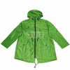 Green Raincoat Anorak Rain Jacket Women Long Waterproof Rain Coat Polyester Green Rain Jacket Full Length Raincoat