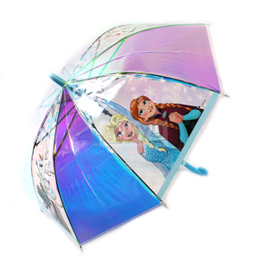 Colorful Patchwork Children's Umbrella Frozen Princess Elsa Pattern Umbrella Snowflake Pattern Printed Umbrella Auto Open Umbrella