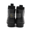 Chelsea Ankle Rubber Rain Boots Wellington Ladies Rain Gumboots with Elastic Black Waterproof Shoes