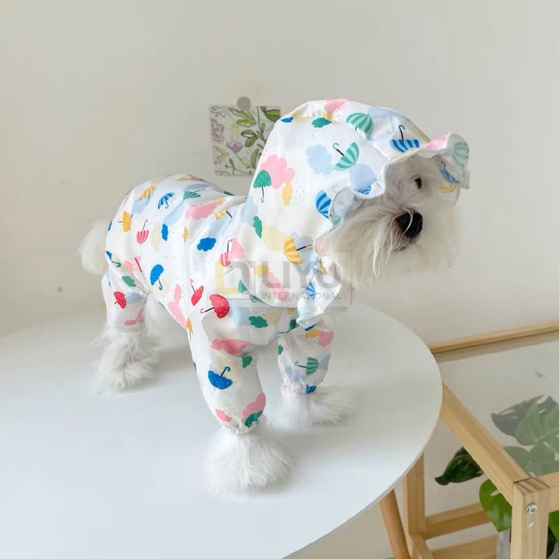 Dog Raincoat Pet Rain Suit Dirty Four-legged Full Package Rainy Day Special Waterproof Poncho Small Dog Raincoat