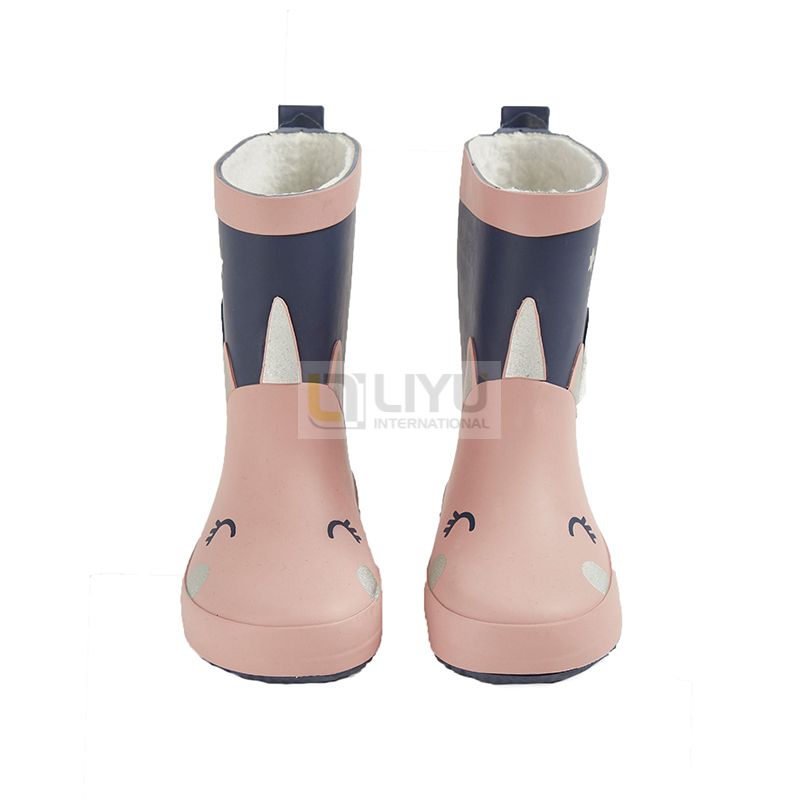 Kids 3D Cartoon Rubber Boots Fashion Waterproof Shoes Kids Wellington Boots
