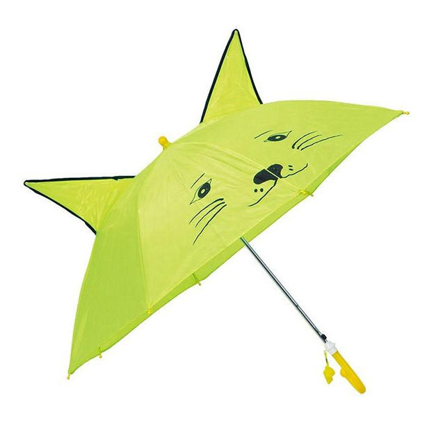 3D Children's Straight Umbrella Waterproof Outdoor Cartoon Umbrella with Curved Handle for Boys And Girls