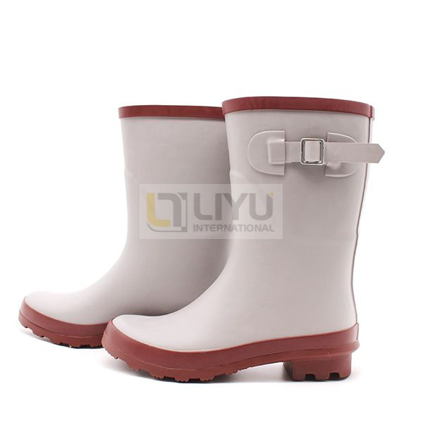 Mid-calf Wellington Rain Boots Waterproof Outdoor Fashion Women's Rubber Wellies