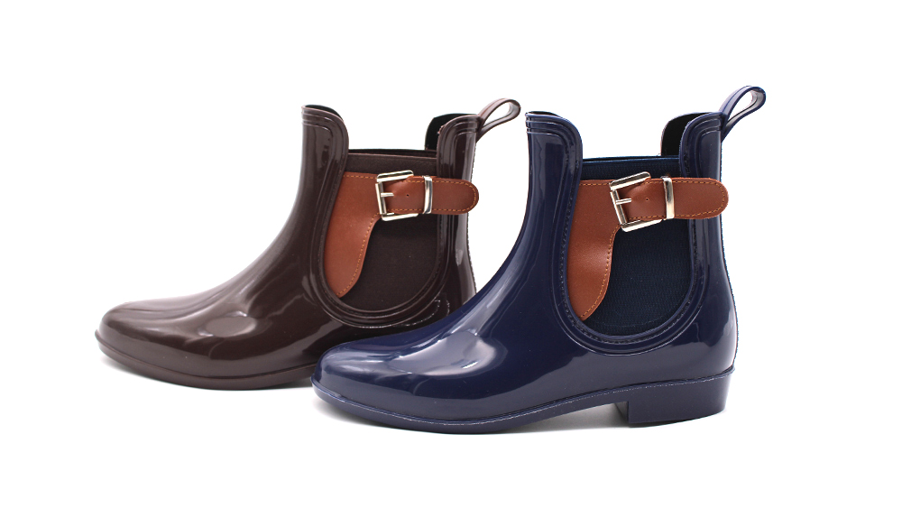 TIEVOSA Women's Ankle Rain Boots - Waterproof Chelsea Style Garden Shoes In Green