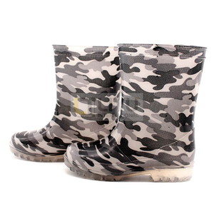 TPE Children's Rain Boots Camouflage Pattern Wellies Outdoor Waterproof Wellington Wellies
