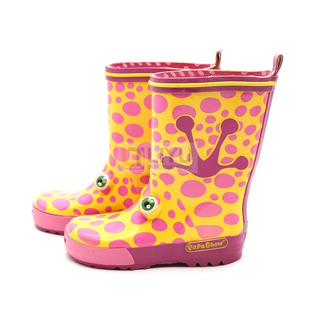 3D Frog Kids Waterproof Outdoor Rubber Boots Boys And Girls Puddle Waterproof Shoes