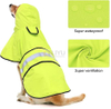 Large Dog Raincoat Adjustable Pet Water Proof Clothes Lightweight Rain Jacket Poncho Hoodies with Strip Reflective Multiple Color Options