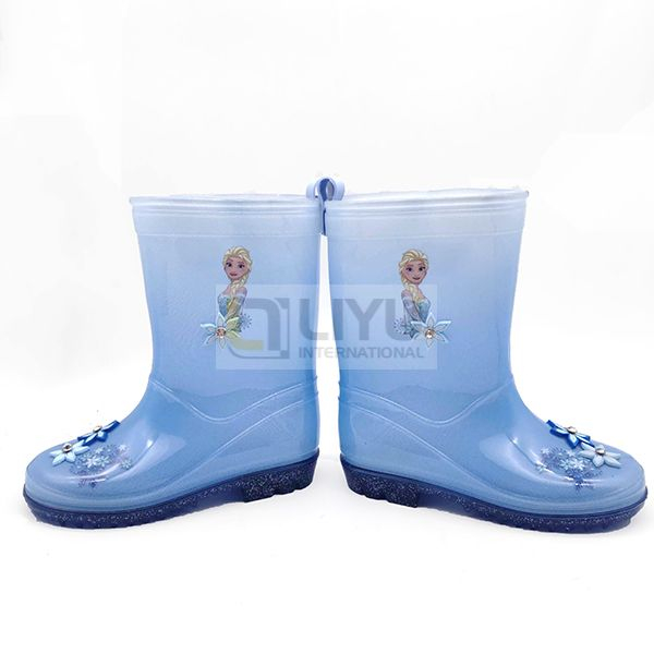  PVC Children's Rain Boots Snow Princess Waterpoof Wellies