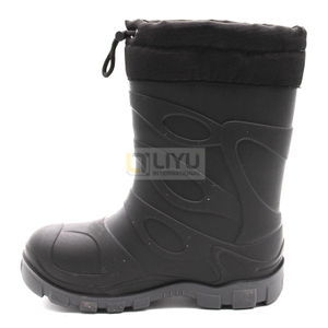 Waterproof Outdoor TPR Children's Rain Boots Wellington Mid-calf Black Rain Boots