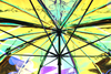 Adult Stick Colorful Umbrella POE Stick Umbrella with Hook Handle