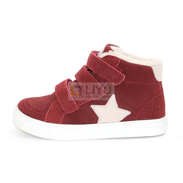 Kids' Sports Shoes Red Vulcanized Shoes Velcro Easy To Wear And Remove Board Shoes
