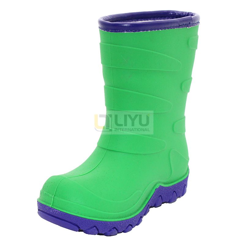 Waterproof Outdoor TPR Children's Rain Boots Wellington Mid-calf Green Rain Boots