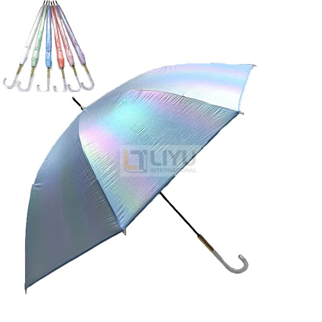 Colorful Multicolor Adult Stick Umbrella Can Shade The Sun And Rain