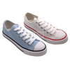 Adult Soft Cotton Lining Sneakers Blue And White Full Canvas Upper Vulcanized Sneakers Low Shoes