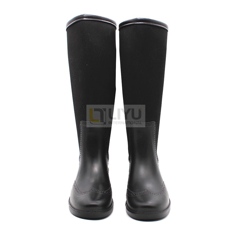 PVC Wellies Women Mid-calf Ladies Wellies Tall Wellington Boots Waterproof Rain Boots