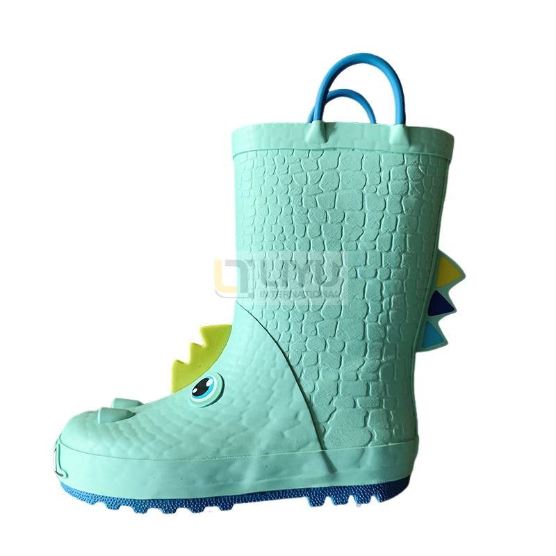Children's Rubber Waterproof Shoes Pink Rain Boots Rubber with TPR Soles Fashion Outdoor Rain Boots Girl Rain Shoes