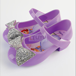 Kids Sandals Disney Sandals Princess Crystal Shoes Beach Shoes Purple Pink Blue Outdoor Sandals