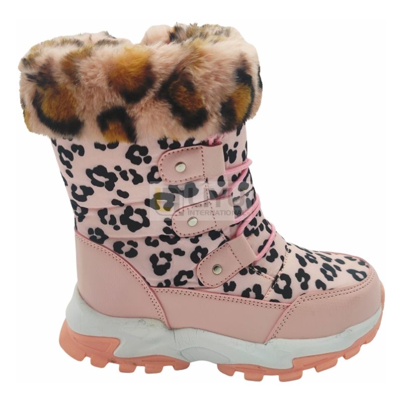 Kids Winter Snow Boots Waterproof Shoes Walking Comfortable Hiking Tennis Booties Furry Mid Calf Warm Lightweight