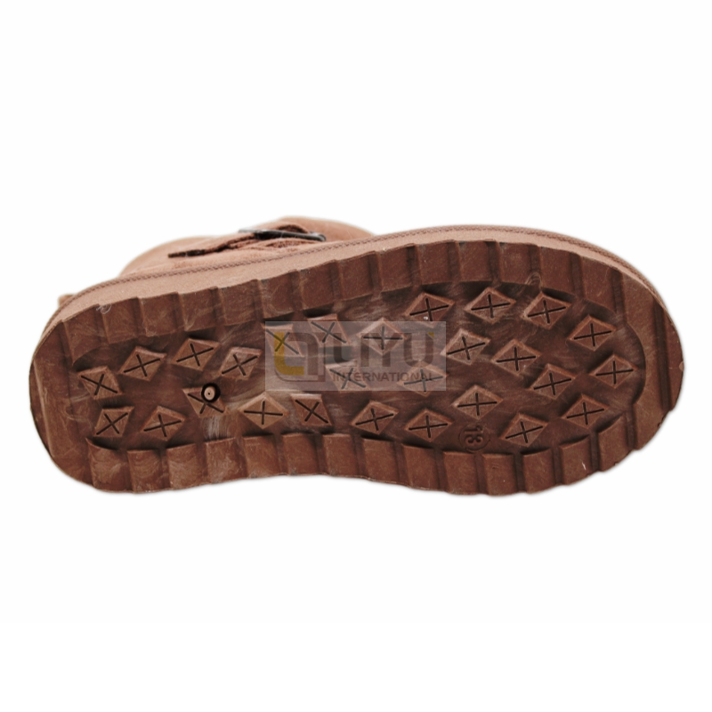 Women's Brown Snow Boots with Heel And Wool Lining, Warm Winter Outdoor Shoes Ankle Warm Boots