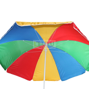 Heavy Duty HIGH Wind Beach Umbrella with sand anchor & Tilt Sun Shelter, UV 50+ Protection Outdoor Umbrellas Sunshade with Carry Bag for Patio Garden Pool Backyard Rainbow