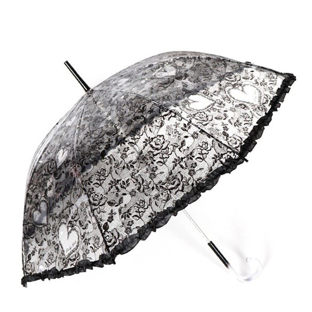 Auto Straight POE Umbrellas With Lace For Wedding