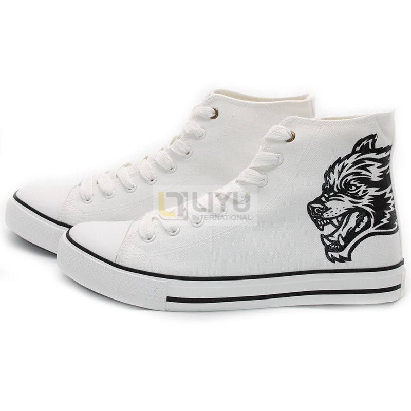 Adult Sneakers White Canvas Upper Vulcanized Sneakers Low Shoes Board Shoes Sport Shoes