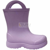 TPE Children's Plain Pink Rain Boots Ankle Rain Shoes