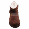 Women's Brown Snow Boots with Heel And Wool Lining, Warm Winter Outdoor Shoes Ankle Warm Boots