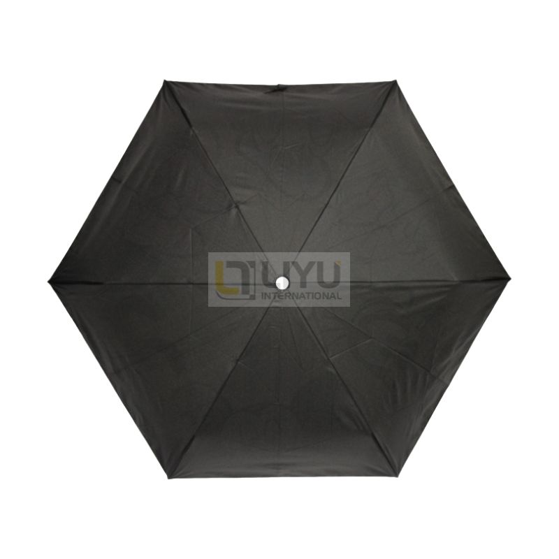 Foldable 6 Ribs Double Canopy Mini Umbrella with Portable Carry Bag