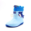 Children's Rain Shoes Waterproof 3D Boys Girls Baby Rain Boots Bunched Mouth Cartoon Shoes Durable Collar with Drawstring