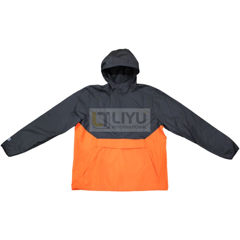 Detachable Hood Waterproof Rain Yellow Color Jacket Men's Windbreaker