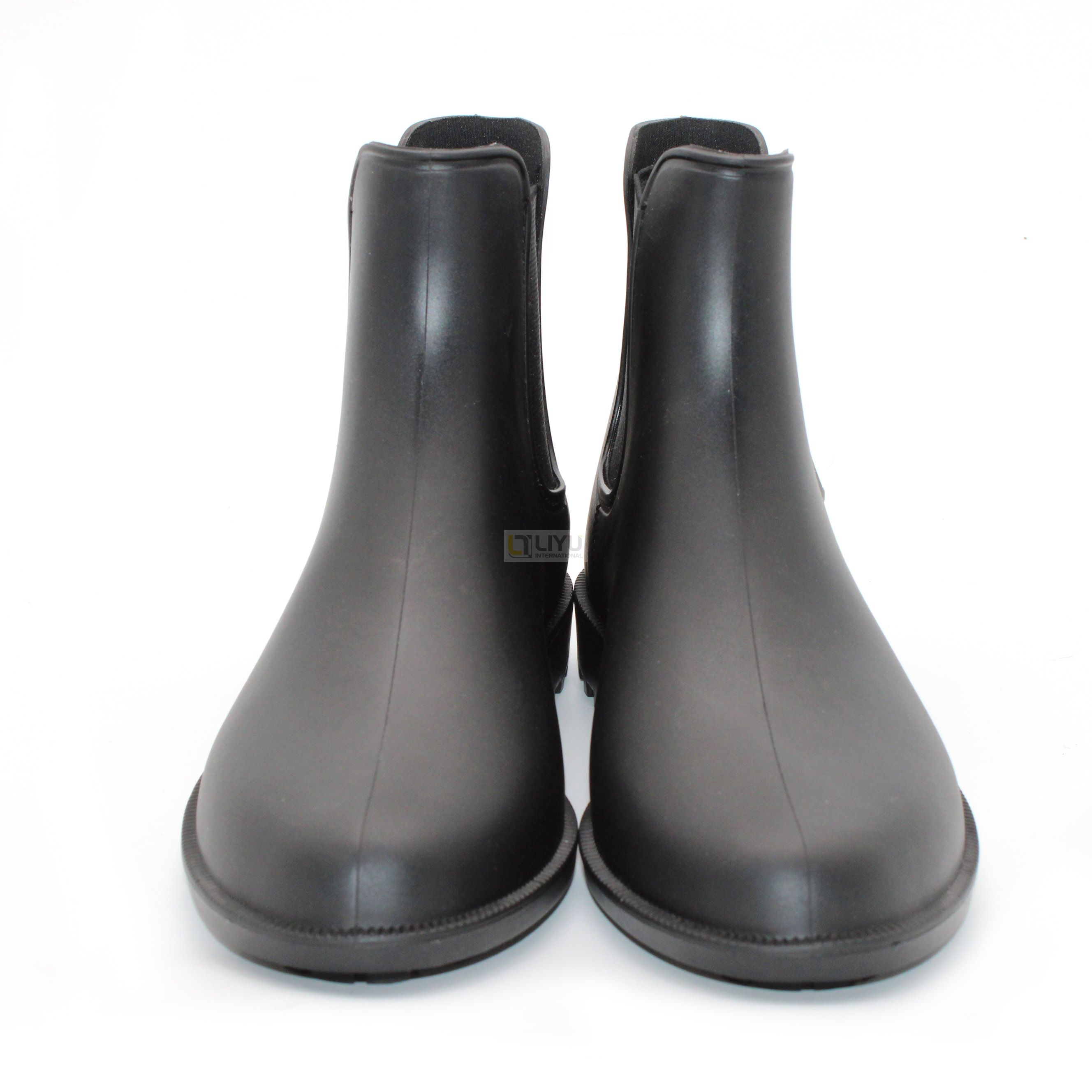 Chelsea Boots Women's PVC Rain Boots in Stock Rain Boots Black Fashion Elastic Rain Boots