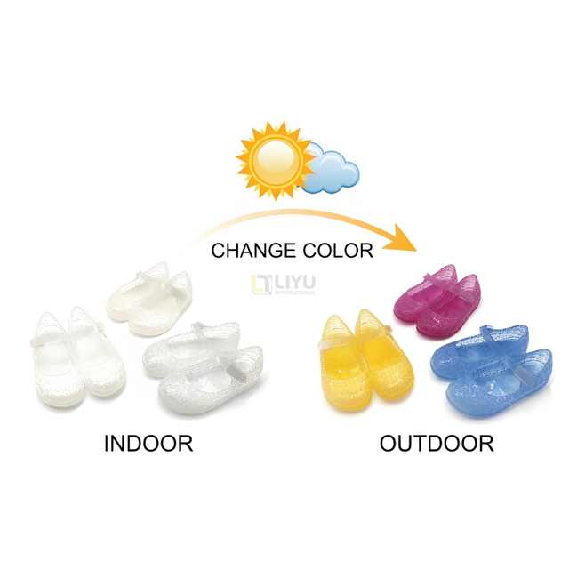 Children's Sandals Outdoor Color-changing Summer Sandals Beach Shoes Girls Boys Cartoon Slippers 