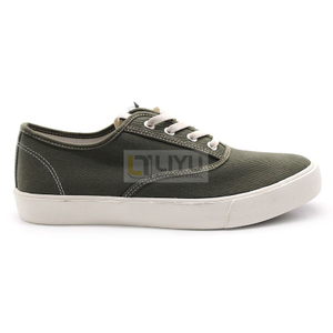 Adult Sneakers Green Full Canvas Upper Vulcanized Sneakers Low Shoes Board Shoes Sport Shoes