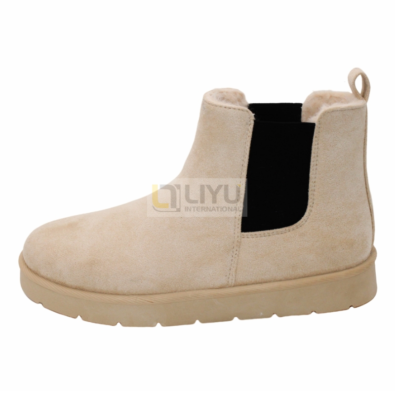 Ladies Khaki Elastic Snow Boots, Outdoor Boots for Warmth