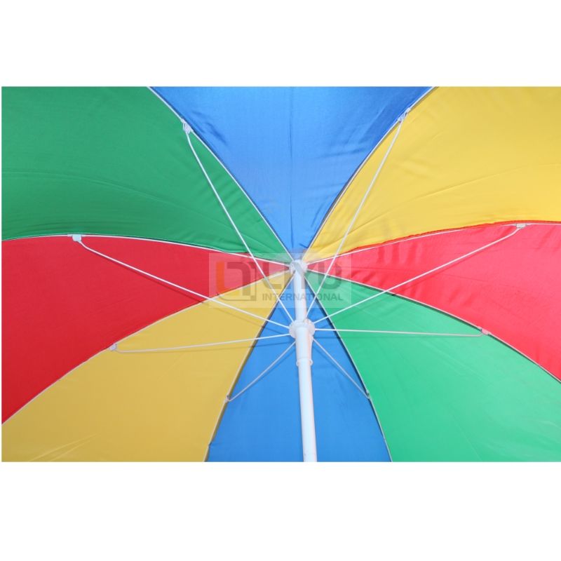 Heavy Duty HIGH Wind Beach Umbrella with sand anchor & Tilt Sun Shelter, UV 50+ Protection Outdoor Umbrellas Sunshade with Carry Bag for Patio Garden Pool Backyard Rainbow