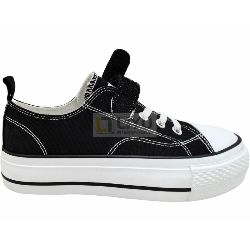 Children's Canvas Sneakers with Hook & Loop Closure – Lightweight Sports Shoes for Boys & Girls (Spring/Autumn), Customizable Colors & Styles