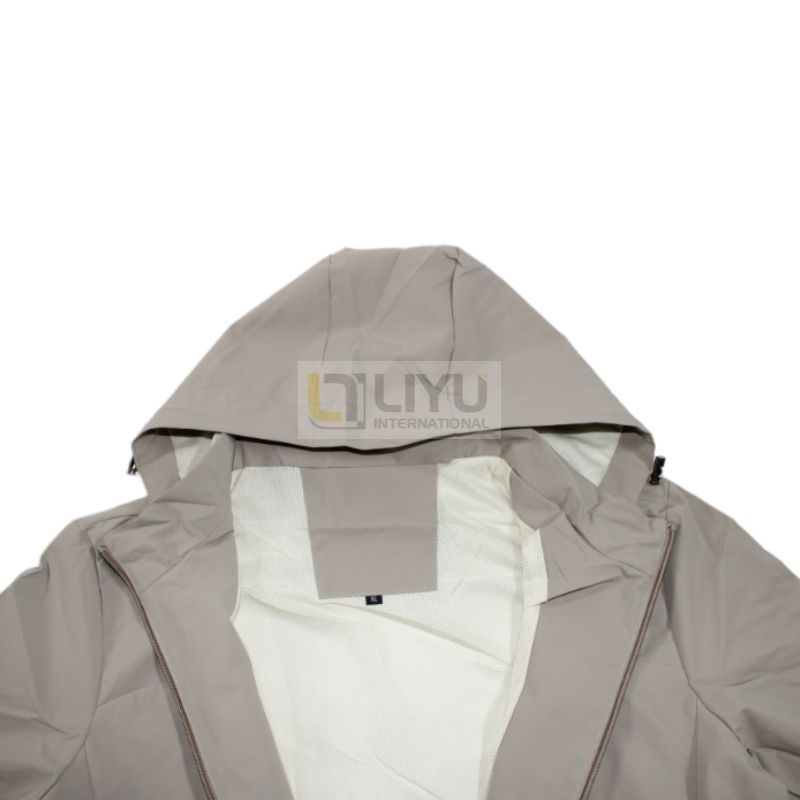 Men's Light Khaki Breathable Jacket Waterproof Rain Jacket Adult Rain Jacket Men's Windbreaker