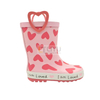 Girls' Rubber Rain Boots with Unicorn & Rainbow Pattern and Carry Handle 