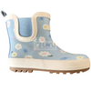 Girls' Rubber Rain Boots with Unicorn & Rainbow Pattern and Carry Handle 