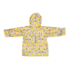 Kids Toddler Reflective Waterproof Jacket Kids PU Raincoat Outdoor Waterproof Rainwear Yellow Raincoat with Hood Lemon Pattern