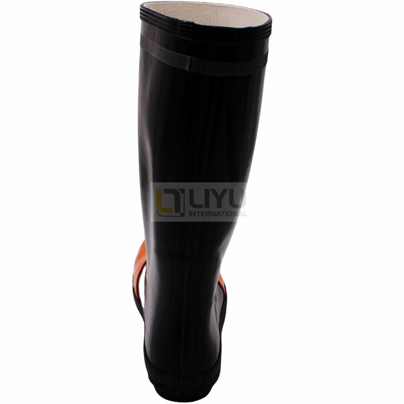 Men's Rubber Safety Boots with Reflective Strips Protective & High-Visibility Work Footwear