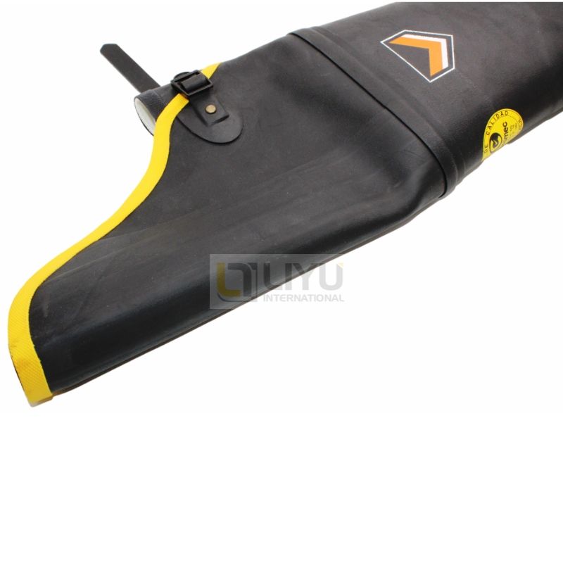 Men‘s Waterproof Rubber Boots Durable Black And Yellow Long - Tube Industrial And Mining Boots