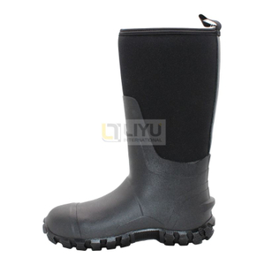 Rubber Rain Boots Men's Injection Molded Rubber Boots for Adult